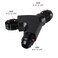 Podavelle 6AN Male Y Block Fitting Splitter Adapter Union Aluminum Black