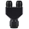 Podavelle 10AN Female to Parallel Dual 10AN Male Y Block Fuel Fitting Splitter Adapter Connector Aluminum Black