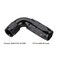 Podavelle 6AN 90 Degree Elbow Swivel Hose End Full Flow Fitting Adapter Aluminum Black