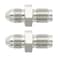 KRD PERFORMANCE 3 AN AN3 Male Flare to 3824 Male Inverted Thread Pipe Brake Line Fitting Adapter Straight Stainless Steel 2 PCS