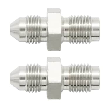 KRD PERFORMANCE 3 AN AN3 Male Flare to 3824 Male Inverted Thread Pipe Brake Line Fitting Adapter Straight Stainless Steel 2 PCS