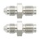 KRD PERFORMANCE 3 AN AN3 Male Flare to 3824 Male Inverted Thread Pipe Brake Line Fitting Adapter Straight Stainless Steel 2 PCS