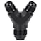 Podavelle 8AN to 6AN 6AN Male Y Block Fitting Splitter Adapter Union Aluminum Black