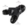 Podavelle 8AN to 6AN 6AN Male Y Block Fitting Splitter Adapter Union Aluminum Black