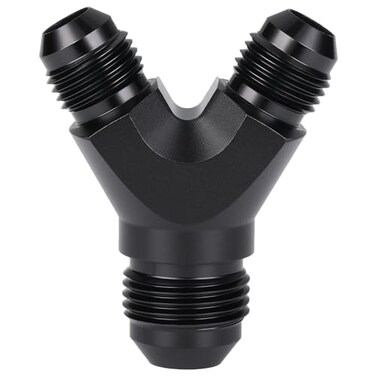 Podavelle 8AN to 6AN 6AN Male Y Block Fitting Splitter Adapter Union Aluminum Black