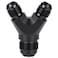 Podavelle 8AN to 6AN 6AN Male Y Block Fitting Splitter Adapter Union Aluminum Black