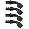 EVIL ENERGY 8AN 45 Degree Push Lock Hose Fitting End Black 4PCS