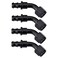 EVIL ENERGY 8AN 45 Degree Push Lock Hose Fitting End Black 4PCS
