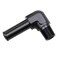 KRD PERFORMANCE Aluminum 90 Degree 38 NPT Male to 58158mm Hose Barb Push On Fitting Adapter Black