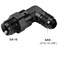Podavelle 6AN Male to 5818 Inverted Flare 90 Degree Adapter Fitting Connector Aluminum Black