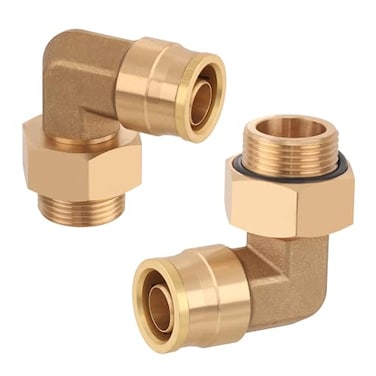 Ailbiuko Brass DOT PLC Male Elbow Fitting 58 Tube x M2215 Replace for Volvo 203784492 Pcs