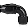 Podavelle 8AN PTFE Hose End Full Flow Fitting 90 Degree Elbow Swivel Aluminum Black