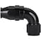 Podavelle 8AN PTFE Hose End Full Flow Fitting 90 Degree Elbow Swivel Aluminum Black