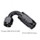 Podavelle 6AN 120 Degree Elbow Hose End Fitting Swivel Aluminum Black