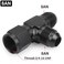 CNRAQR 8AN Flare Male Tee Fitting Adapter with AN8 Female Swivel on Run Aluminum 2Pcs