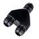 EVIL ENERGY 12AN Male to Parallel Exit Dual 12AN Male Y Block Fitting Splitter Adapter Aluminum Black