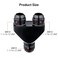EVIL ENERGY 12AN Male to Parallel Exit Dual 12AN Male Y Block Fitting Splitter Adapter Aluminum Black
