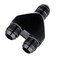 EVIL ENERGY 12AN Male to Parallel Exit Dual 12AN Male Y Block Fitting Splitter Adapter Aluminum Black