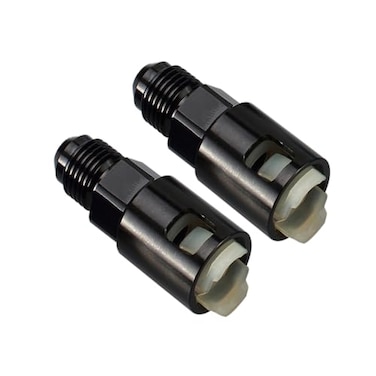 AC PERFORMANCE 6 AN Male to 38 SAE Quick Disconnect Female Push on EFI Fuel Rail Fitting Adapter Aluminum Black Pack of 2