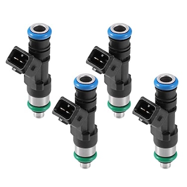 X AUTOHAUX 4 Pcs 0280158254 AE8E9F593AA Car Fuel Injector for Ford Fiesta 16L 20112012