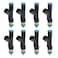 X AUTOHAUX 8pcs 0280158001 2L1Z9F593BA Fuel Injector for Ford E150 E250 E350 Super Duty 54L V8 20042009 for Ford Expedition 46L 54L V8 20032004 Black