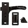 JR Products 0611865 Black BiDirectional Screen Door Latch