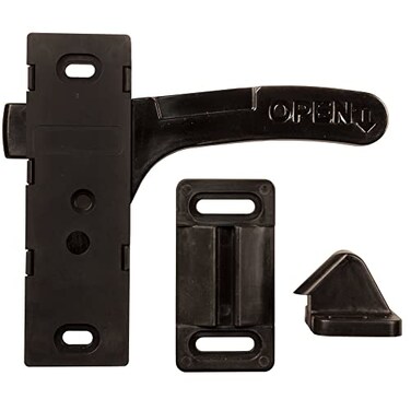 JR Products 0611865 Black BiDirectional Screen Door Latch