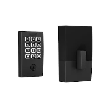 Schlage Arrive Smart WiFi Deadbolt Lock with Keypad Keyless Entry Front Door Lock App Control Alexa and Google Home Compatible Matte Black BE459WB CEN 622