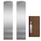 Sanbege 2 Pcs Door Scratch Protection Plate 4 x 16 Stainless Steel Push Plate Self Adhesive Kickplate for Interior Exterior Doors Brushed Nickel