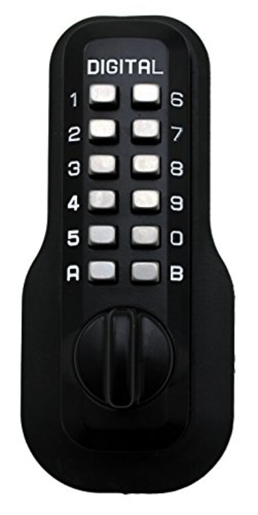 Lockey USA Digital Door Lock M210 Mechanical Keyless Deadbolt Jet Black