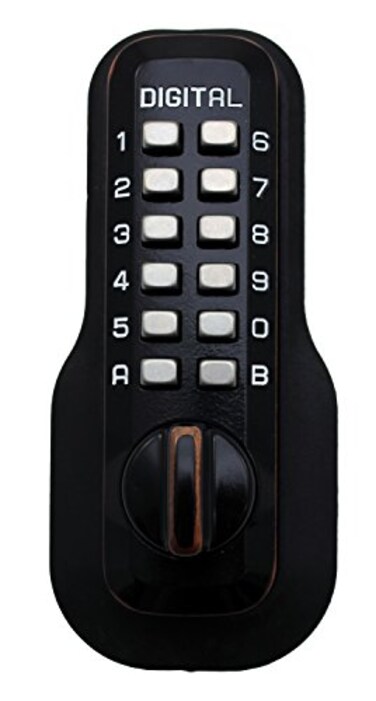 Lockey USA Digital Door Lock M210 Mechanical Keyless Deadbolt Oil Rubbed Bronze