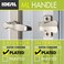 Ideal Security BK1215SC ML Lever Set Handle for Storm Doors and Screen Doors with Keyed Deadbolt Lock 2Posts with TieDown Screw Surface Mount Satin Chrome
