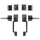 GUA OYH Double Door Handleset with Lever Matte Black Dummy Lock Set for Front or Office Doors