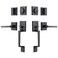 GUA OYH Double Door Handleset with Lever Matte Black Dummy Lock Set for Front or Office Doors