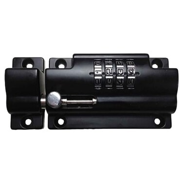 Lockey USA MS40 Slide Bolt Black Combination Lock Keyless IndoorOutdoor Use