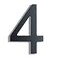 BetLight 8 Inch High Modern House Numbers Floating Stainless Steel Home Address Number Easy to Install Black FinishedNumber 4