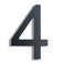 BetLight 8 Inch High Modern House Numbers Floating Stainless Steel Home Address Number Easy to Install Black FinishedNumber 4