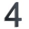BetLight 8 Inch High Modern House Numbers Floating Stainless Steel Home Address Number Easy to Install Black FinishedNumber 4