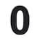 QT Home Decor QT Modern House Number SUPER LARGE 12 Inch BLACK Stainless Steel Number 0 Zero Floating Appearance Easy to Install and Made of Solid 304