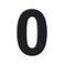 QT Home Decor QT Modern House Number SUPER LARGE 12 Inch BLACK Stainless Steel Number 0 Zero Floating Appearance Easy to Install and Made of Solid 304