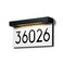 Percompile Solar Address Sign Lighted House Numbers for Outside LED Illuminated Address Plaque with 3000K Warm White Waterproof Outdoor Sign Easy Installation for Home Delivery Visibility