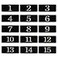 StayMax Plastic Rectangle Locker Numbered Sticker Room Number Table Number 125 Black