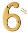 eSplanade 4 Brass House Hotel Door Number Plaque Sticky Numeric Numerical Digit 09 6six