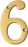 eSplanade 4 Brass House Hotel Door Number Plaque Sticky Numeric Numerical Digit 09 6six