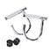 ZUKAM Metal Resistance Band Handles Pull Up Handle with Grip Tapes Heavy Duty Industrial Grade Steel Knurled Surface Handles for Elastic Band Workouts Chrome