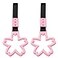 Bnapott 2 Pieces Car Handle Ring Sakura Shaped Handle Hand Strap for Subway Train Bus Car Exterior Accessories and Rear Bumper Warning RingPink