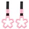 Bnapott 2 Pieces Car Handle Ring Sakura Shaped Handle Hand Strap for Subway Train Bus Car Exterior Accessories and Rear Bumper Warning RingPink
