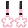 Bnapott 2 Pieces Car Handle Ring Sakura Shaped Handle Hand Strap for Subway Train Bus Car Exterior Accessories and Rear Bumper Warning RingPink