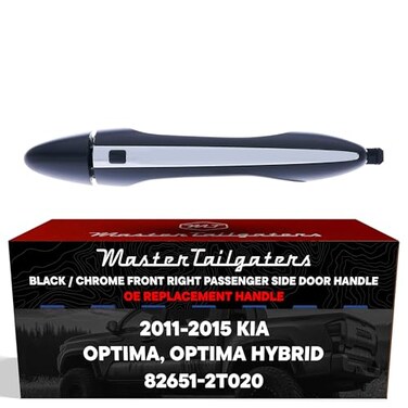 Master Tailgaters Exterior Door Handle BlackChrome Replacement for Kia Optima 2011 Optima Hybrid 20112015 OE Part 826512T020 Front Right Passenger Side