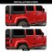 Hoolcar Door Hinge Engine Hood Hinge Tailgate Hinge Cover Trim ABS Exterior Kit Accessories Compatible with 20072017 Jeep Wrangler JK JKU Black 12PCs